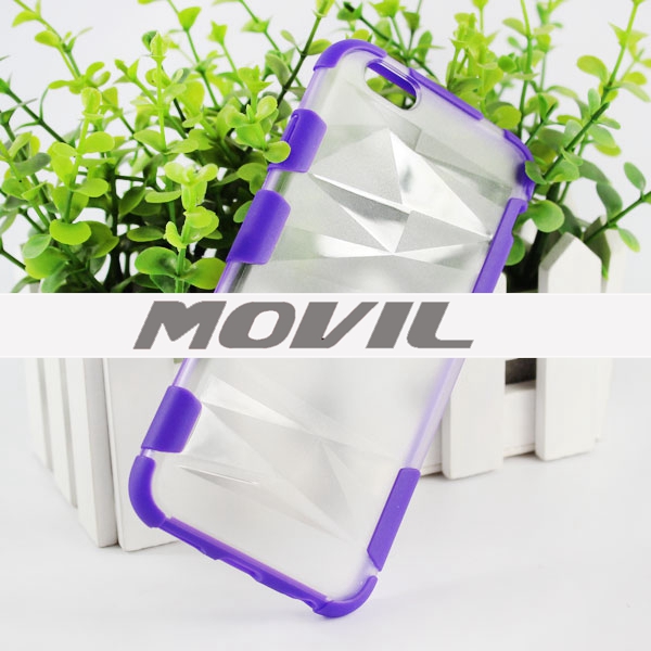 NP-1910 doble color TPU transparente funda para iPhone  6-1